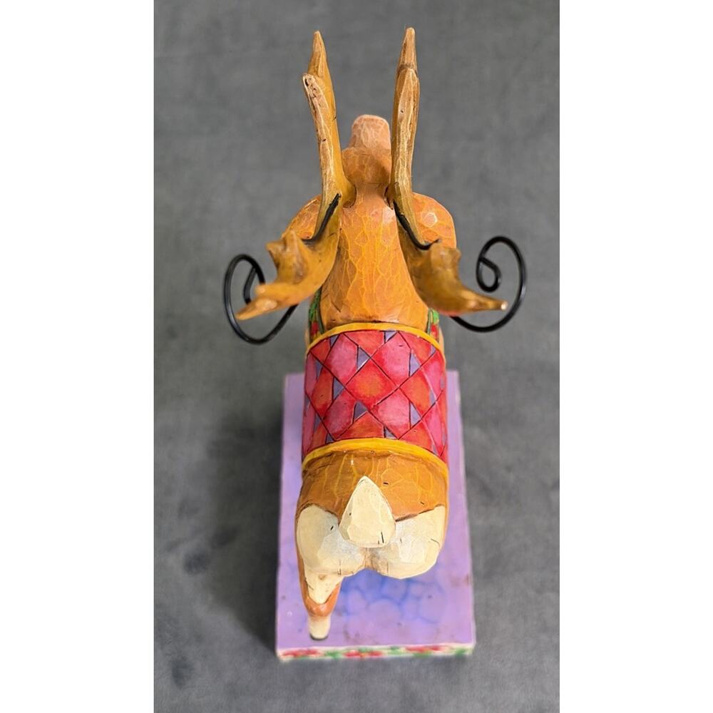 Heartwood Creek Jim Shore Reindeer Dash Away Red Blanket Figurine NIB 2004 - Picture 6 of 15